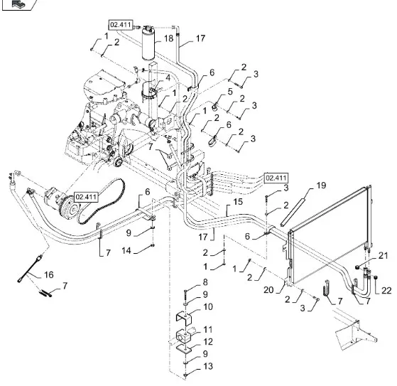 87610364 - Радиатор кондиционера CX8, CR